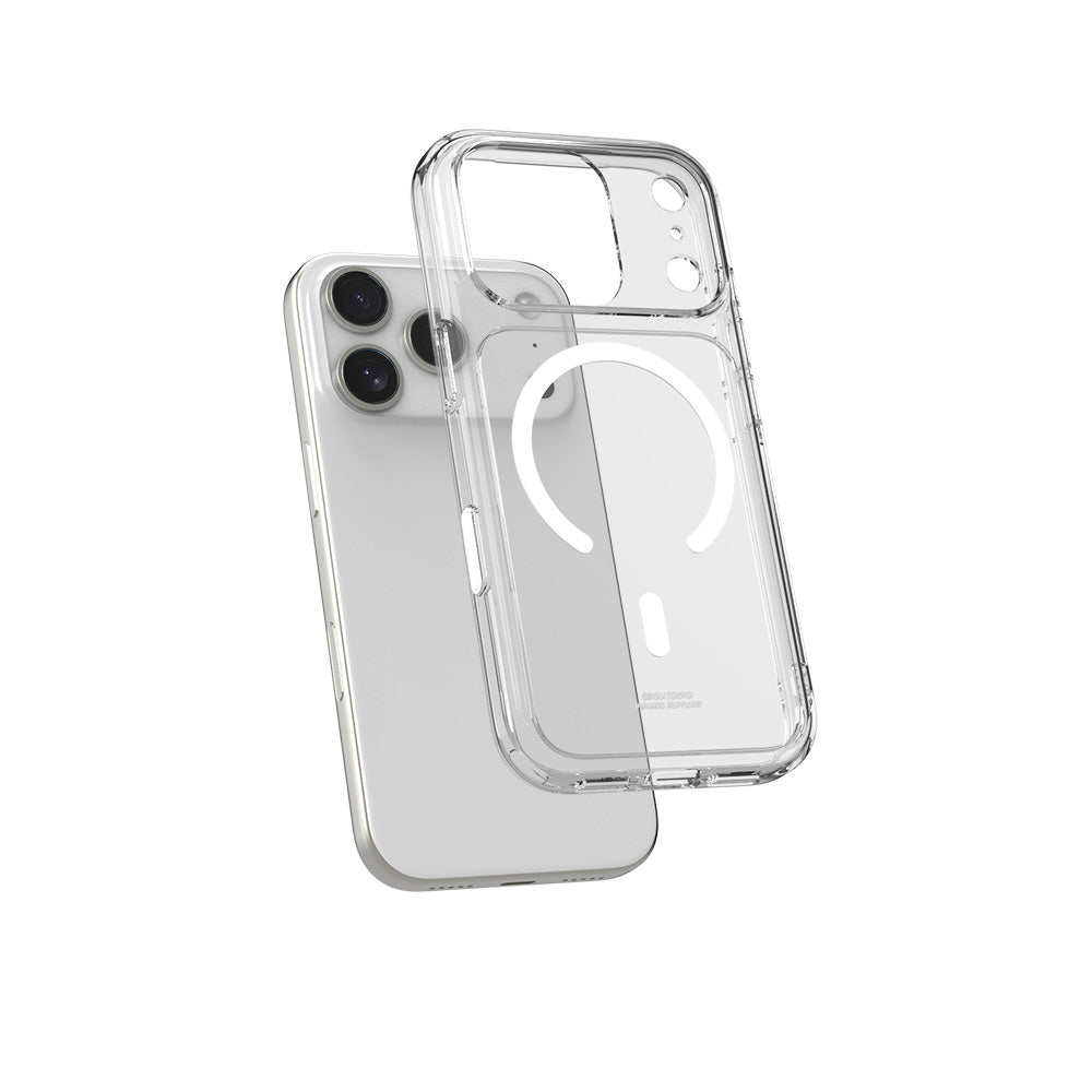 Air Jacket Mag Hybrid with Camera Button for iPhone 17 Pro Clear