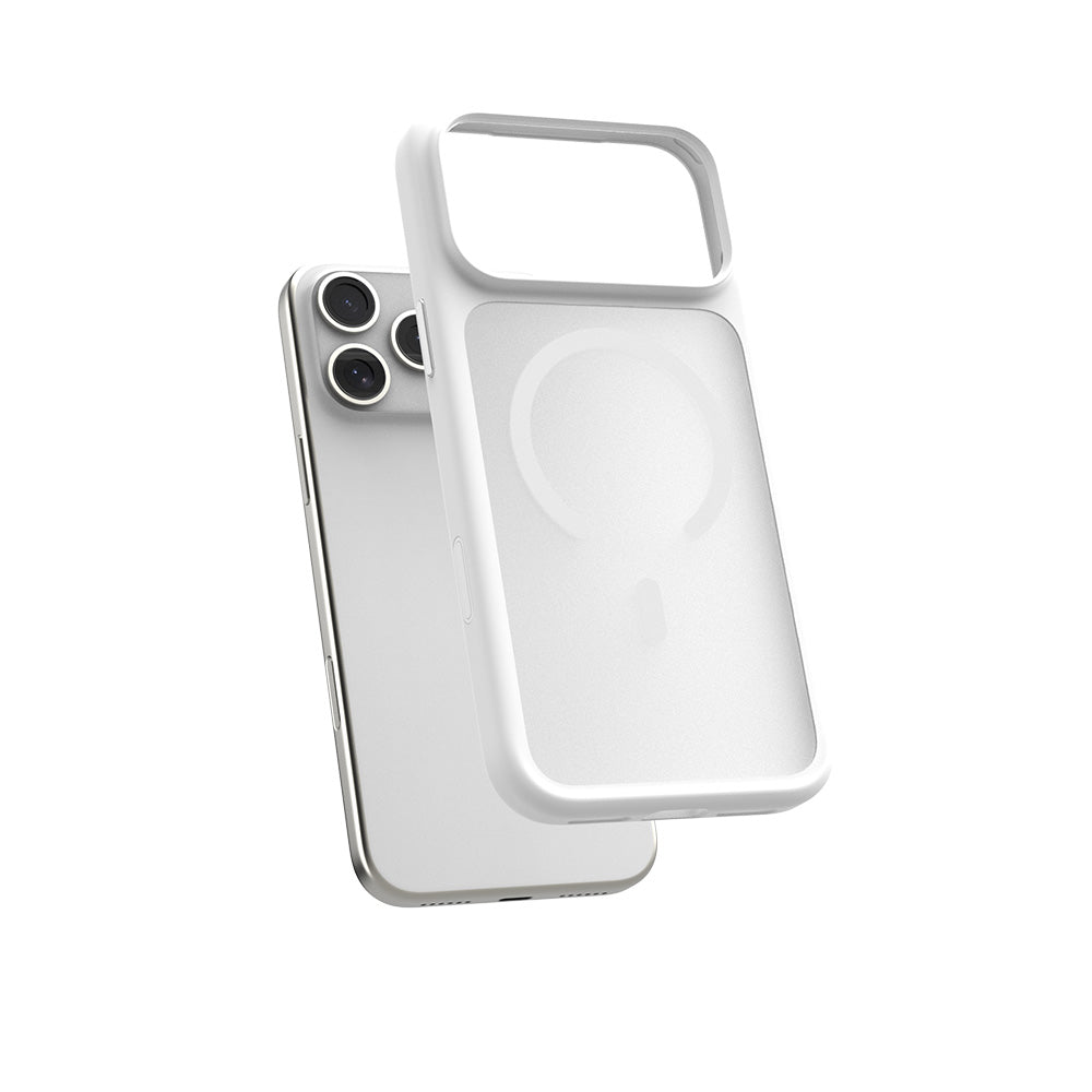 Air Jacket Mag Hybrid with Camera Button for iPhone 17 Pro Max Solid White