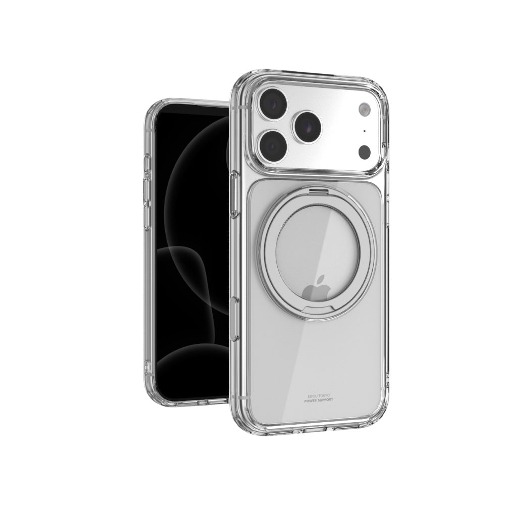 Air Jacket Mag Hybrid Ultra Flat Rotate Stand with Camera Button for iPhone 18 Pro Clear