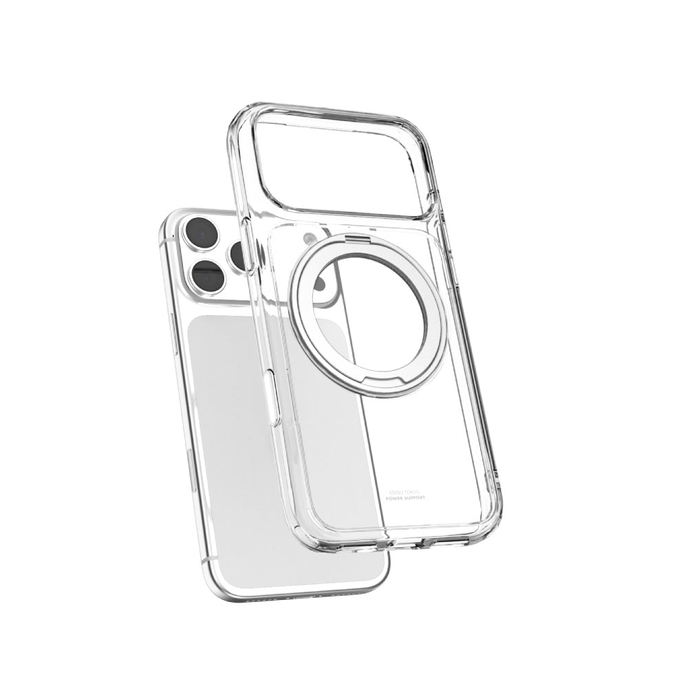 Air Jacket Mag Hybrid Ultra Flat Rotate Stand with Camera Button for iPhone 18 Pro Max Clear