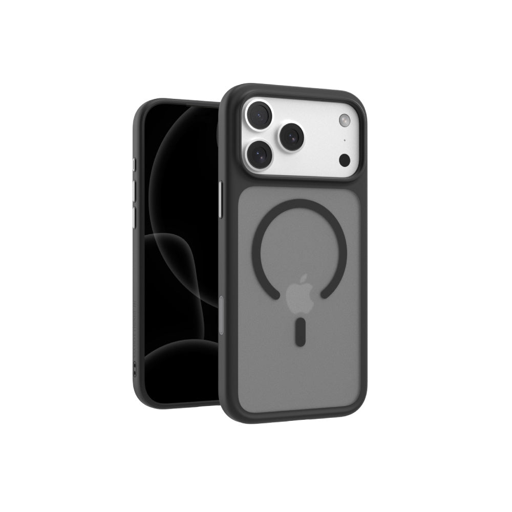 Air Jacket Mag Hybrid Frost with Camera Butto for iPhone 18 Pro Solid Black