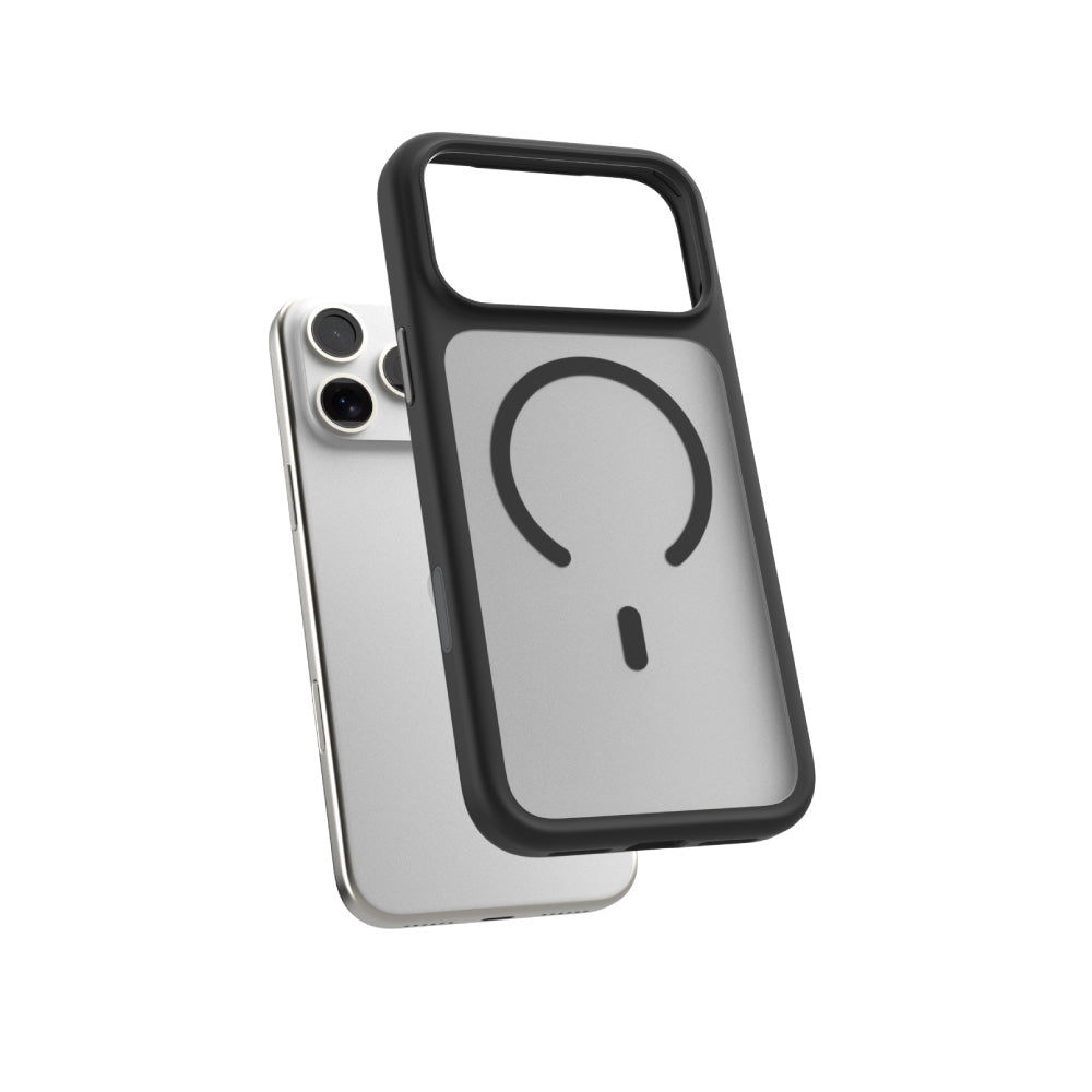 Air Jacket Mag Hybrid Frost with Camera Butto for iPhone 18 Pro Solid Black