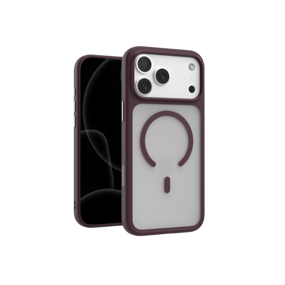 Air Jacket Mag Hybrid Frost with Camera Button for iPhone 18 Pro Burgundy