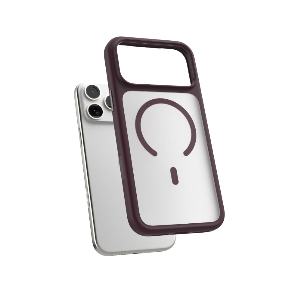 Air Jacket Mag Hybrid Frost with Camera Button for iPhone 18 Pro Burgundy
