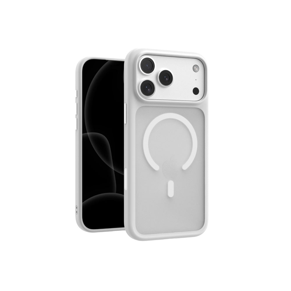 Air Jacket Mag Hybrid Frost with Camera Button for iPhone 18 Pro Max Solid White