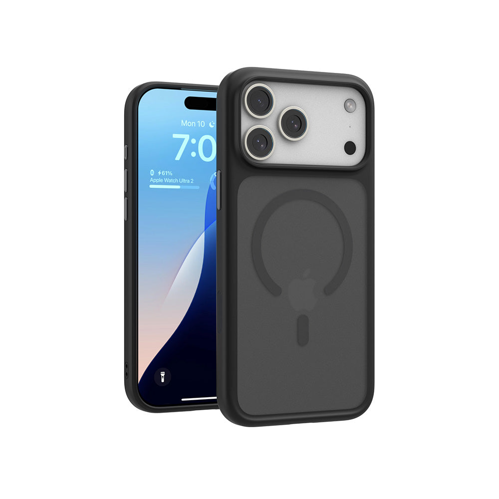 Air Jacket Mag Hybrid with Camera Button for iPhone 17 Pro Max Solid Black