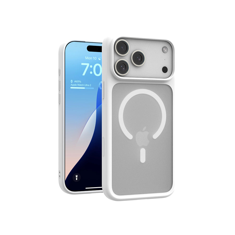 Air Jacket Mag Hybrid with Camera Button for iPhone 17 Pro Max Solid White