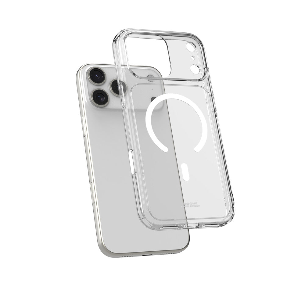 Air Jacket Mag Hybrid with Camera Button for iPhone 17 Pro Max Clear