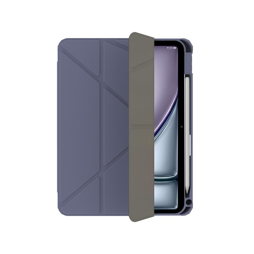 Air Jacket Folio with Pencil Holder & Quick Camera Open for 2025 iPad Air 11" M3 - Ice Blue